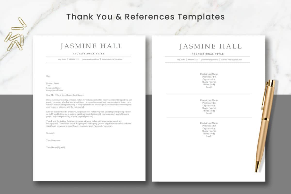 Work From Home Resume Template Package